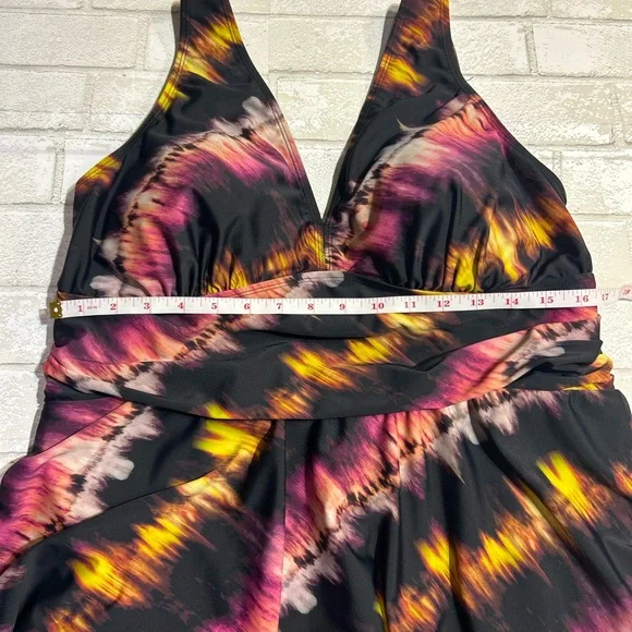 Torrid Multicolor Tie-Dye Swimsuit - Picture 5 of 5